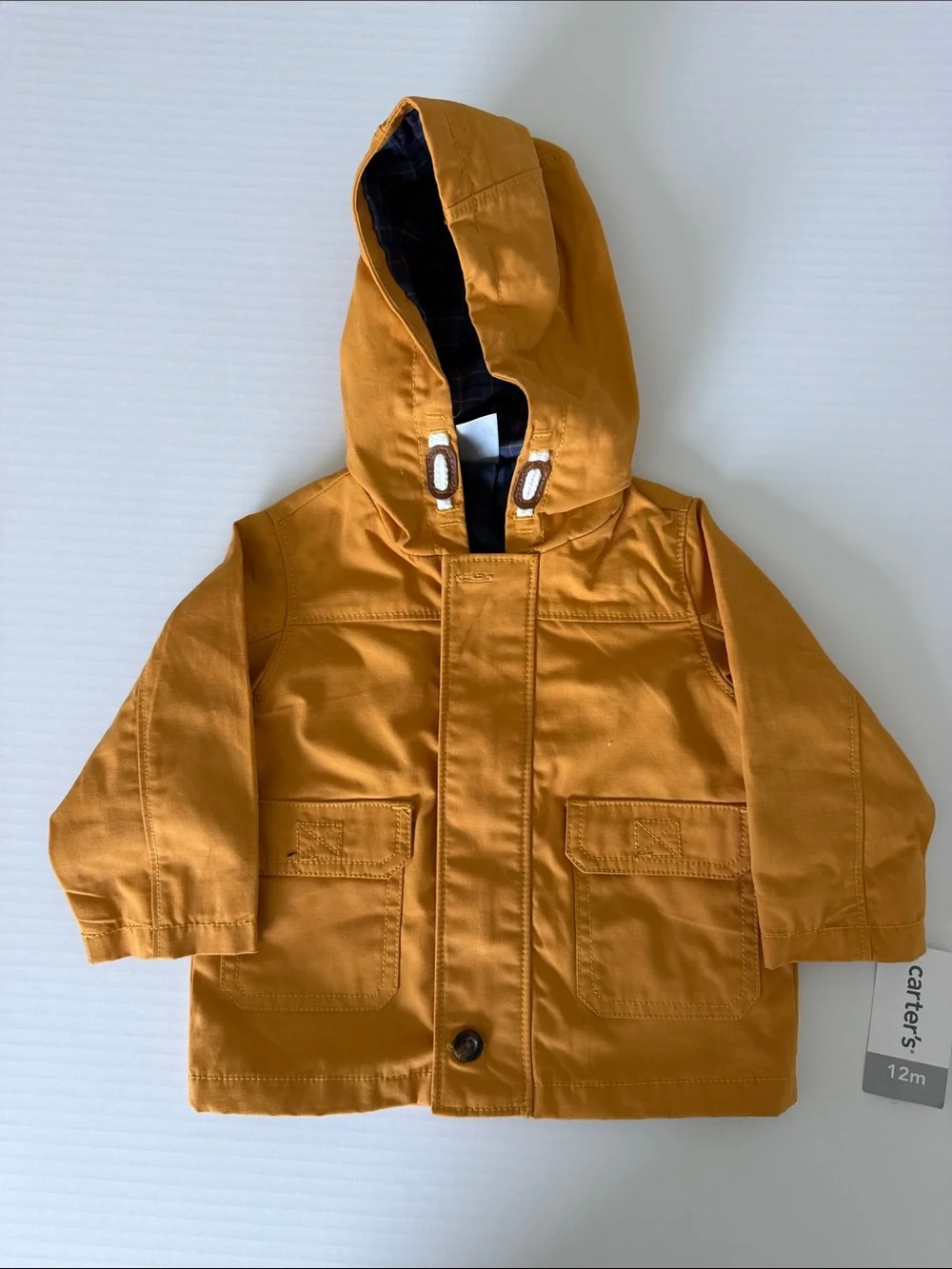 Carter's Hooded Kids Raincoat in Mustard